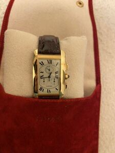 cartier カルティエ 時計　タンク　クロノ K18YG クォーツ