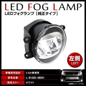 【送料無料】 ノア 80系 前期のみ 純正交換式 LED フォグランプユニット 新品社外品 左側 L