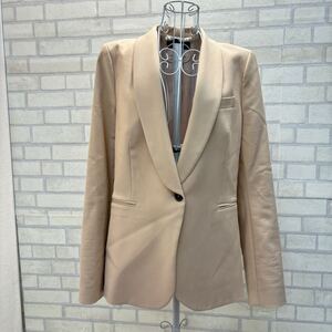 ZARA テーラードジャケット ベージュ レディース M 綿51%