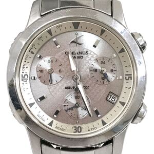 美品 CASIO カシオ OCEANUS オシアナス WAVECEPTOR ウェーブセプター 腕時計 OCW-10 電波ソーラー カレンダー クロノグラフ 動作確認済み