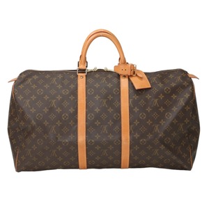 ルイヴィトン ボストンバッグ M41424 キーポル55 モノグラム 旅行かばん LOUIS VUITTON ブラウン ユニセックス 中古