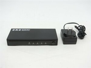 中古　HDMI 切替器　2X2　HDMI splitter 分配器 2入力2出力 ACアダプター 　送料無料