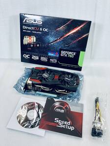 R8122A 【動作品】 グラフィックボード ASUS DirectCU Ⅱ OC / GEFORCE GTX760 / 2GB / 元箱+説明書+ドライバ /