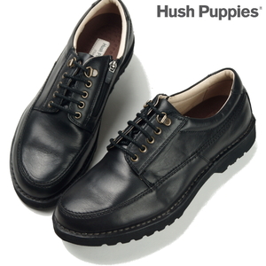 【新品】定価2万 ハッシュパピー Hush Puppies 大塚製靴《軽量 ビブラムソール》本革 Uモカ ジッパー ウォーキングシューズ 27 4E 黒