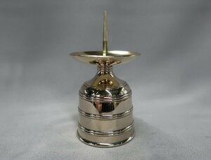 【新品未使用】オリジナル燭台　金剛鈴型燭台　灯立　ローソク立て　真鍮製　K-219