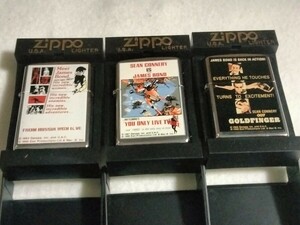 zippo 007ジェームズボンド 1996年製 デザイン違い 3種セット 展示未使用