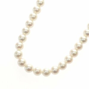 1円スタート 美品 アコヤ真珠 ネックレス 53粒 53P 7.50-8.00mm pearl 金具 SILVER シルバー アクセサリー レディース NGLソーティング