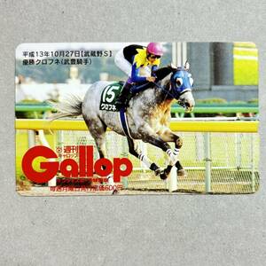 競馬 抽プレ 週間ギャロップ Gallop 平成13年10月27日 武蔵野S クロフネ 武豊 テレカ 50度数 未使用 希少 レア プレゼント