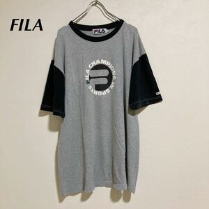 FILA フィラ プリントTシャツ Lサイズ 大きい 半袖 古着 ナインティーズ ユニセックス 兼用