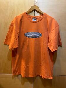 古着 NIKE ナイキ SWOOSH Tシャツ ビッグシルエット L ロゴ スウォッシュ オレンジ