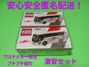 送料無料！　クリアケース入り　特注　トミカ　下電観光バス　2台セット　日野セレガ　限定品　トミカ　バス