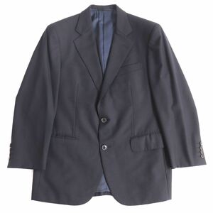 美品◆BURRBRY LONDON バーバリーロンドン SUPER120’s生地使用 シングルジャケット ダークネイビー 92-82-160 イタリア製 メンズ 正規品