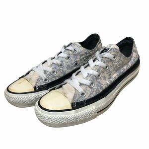 AG628 CONVERSE コンバースオールスター ローカットスニーカー US3.5 22.5cm ホワイト シルバー キャンバス スター スカル