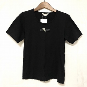 #spc ピンクハウス PINKHOUSE カットソー Tシャツ 半袖 M 黒 レディース [783866]