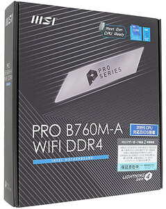 【中古】MSI製 MicroATXマザーボード PRO B760M-A WIFI DDR4 LGA1700 元箱あり [管理:1050024246]