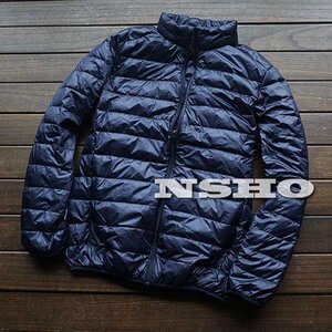 1184/表記5XL→4XL程度 ■新品 国内未販売 メンズ ライダース系 超軽量 ダウンジャケット ライトダウン ブルゾン 春秋冬アウター