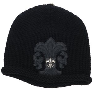 クロムハーツ Chrome Hearts BEANIE CASH サイズ:ONE SIZE BSフレア装飾パッチ付きカシミアビーニー帽子 中古 SJ02