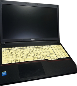 中古良品 富士通A553 15.6型ノートPC Celeron-1000M・8GB・SSD120GB・DVD・テンキー・Office2021・Win11Pro・無線LAN付き・bluetooth 12122