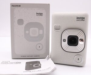 【ト滝】FUJIFILM 富士フィルム instax mini LiPlay チェキ インスタントカメラ ストーンホワイト 通電/充電確認OK DE318DEH55