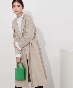 「NATURAL BEAUTY BASIC」 ノーカラーコート MEDIUM ベージュ レディース