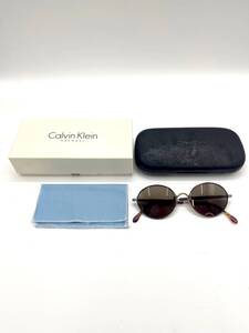 【中古美品】Calvin Klein カルバン クライン　オーバル　サングラス　3031　50□19　べっ甲柄　フルリム　ユニセックス