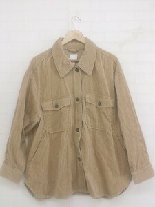 ◇ ◎ H&M エイチアンドエム コーデュロイ 長袖 シャツ ジャケット サイズEUR L UK L ベージュ系 レディース E