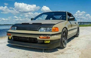 即納 ホンダ CR-X CRX EF フード ブラ ノーズ フロント ノーズ マスク/ グリル ボンネット カバー トリム スポイラー エアロ 