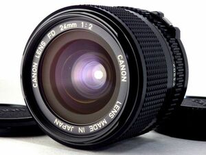 送料無料!! Canon New FD 24mm f2 MF Lens レア 美品 動作OK キャノン 広角 単焦点 レンズ カメラ マニュアル 一眼レフ Camera Wide Angle