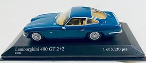 1/43 Lamborghini 400 GT 2+2 ランボルギーニ 400 GT 2+2 グリーン　MINICHAMPS 限定品3120個中の1個　ほぼ未使用　希少品　ケース入り