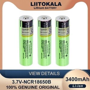 18650 リチウムイオン電池　生セル(保護基板無し)　NCR18650B 3.7V 3400mAh 長さ67mmタイプ　容量保証　3本セット　即納 D