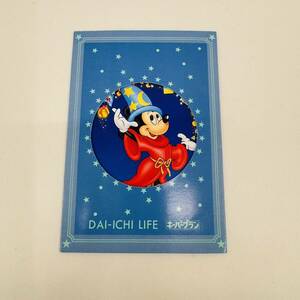 【MSE-0725.2-11】1円～ 未使用 Disney ディズニー テレカ 50度数（ミッキーマウス ミッキー 記念 DAI-ICHI LIFE）中古 保管品