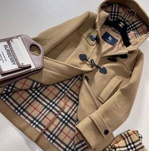 大きいサイズ 超美品 バーバリー BURBERRY バーバリーロンドン ダッフルコート ウールコート ノバチェック カシミヤ混 ダブルフェイス 11