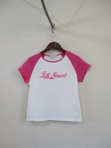 JILLSTUART白×ピンクラグランTシャツ（USED）52718