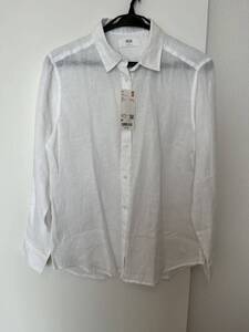 【新品】UNIQLO ユニクロ　リネンシャツ　ホワイト　M