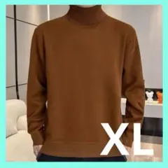 [GUOSHANJIA] メンズ タートルネック ニット XL キャメル