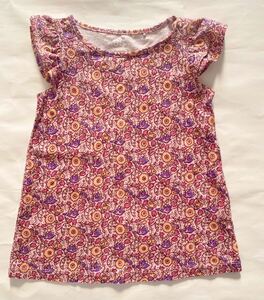 UNIQLO 110cm ユニクロガールズ UT アナスイコラボ KIDS グラフィックTシャツ綿100%ブランド子供服 ANNA SUI 3歳4歳5歳 ソフトボヘミアン