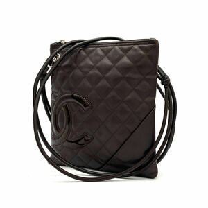 1円 CHANEL シャネル カンボン ココマーク マトラッセ レザー ショルダー バッグ dD0463N