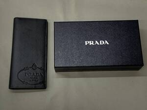 172-KP612-60 PRADA プラダ サフィアーノ 長財布 ブラック 箱有り