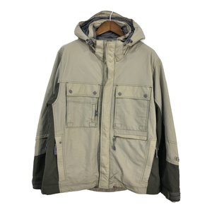 BLACK DOT OUTERWEAR 中綿 ナイロン マウンテンパーカー ベージュ (メンズ L) 中古 古着 R0577