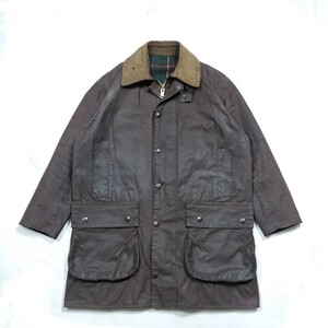 80s BARBOUR northumbria c40　ラスティック　ブラウン　1984 YKK棒ジップ ビンテージ　バブアー　ノーザンブリア　 2クラウン