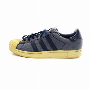 アディダス adidas スーパースター シャンブレー ローカットスニーカー シューズ 靴 US9 26.5cm 紺 ネイビー G28610 ■GY18 /MQ メンズ