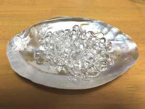 天然貝のお皿×5Aさざれ水晶(120g)☆天然石専用浄化セット