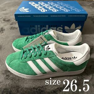 26.5cm 新品 adidas GAZELLE 85 アディダス ガゼル85 スニーカー シューズ 緑 白 グリーン ホワイト GY2532 