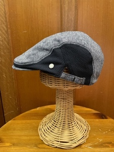 紳士ブランド 帽子 ハンチング ネイビー 紺 F 56.0㎝～58.0㎝ ハンチング帽 ハット 綿 麻 新品未使用品 送料無料 メンズ 紳士 老舗ブランド