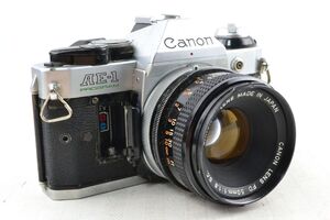 ★実用品★CANON キヤノン AE-1 PROGRAM ボディ FD 50mm F1.8 S.C. 鳴きあり★♯15156