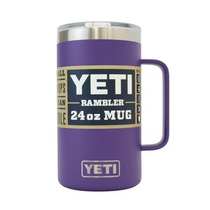 102808k4 展示未使用品 YETI イエティ RAMBLER 24oz MUG 蓋付き パープル マグ タンブラー アウトドア キャンプ用品 水筒