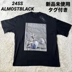 ☆24SS完売品☆ALMOSTBLACK CREW NECK PRINT T