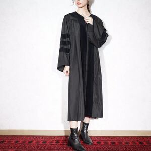 USA VINTAGE VELOUR SWITCHED ZIP UP ONE PIECE/アメリカ古着ベロア切替ジップアップワンピース