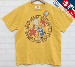 8T8046【クリックポスト対応】未使用品 トイズマッコイ CALIFORNIA HOT SHOTS ウッディーウッドペッカー 半袖Tシャツ TMC2219 TOYS McCOY