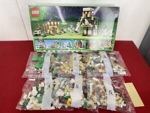 M-8462 【同梱不可】980円～ 現状品　LEGO/レゴ　MINECRAFT　マインクラフト　アイアンゴーレムの要塞　21250　中身未開封　